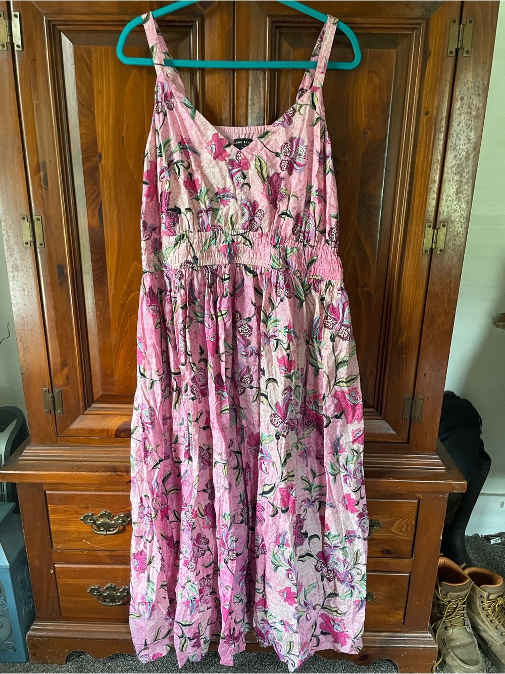 Lane Bryant Pink Floral Maxi Sundress